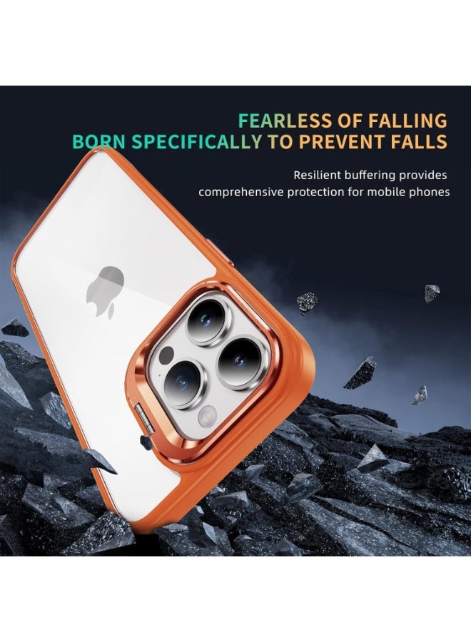 iPhone 14 Pro  Clear Case with Kickstand, Built-in Camera Ring Stand, with Lens Protector Cover, Shockproof Hard PC Back Soft TPU Frame Slim Case - Image 4