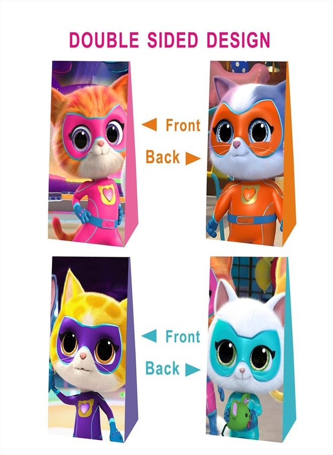 BNFUO 12pcs Super Cats Birthday Party Gift Bags Goodie Bags,Super Cat Party Supplies for Kids Birthday Decorations - Image 3
