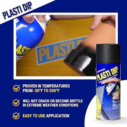 Plasti Dip Performix 11203-6PK Plasti Dip Black Multi-Purpose Rubber Coating Aerosol - 11 oz., (Pack of 6) - Image 3