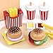 Pillowhale Wooden Play Food Toy for Kids Pretend Play Kitchen Accessories for Toddlers Wooden Play Fast Food Hamburger Set Educational Toys Gift for Boys Girls - Image 2