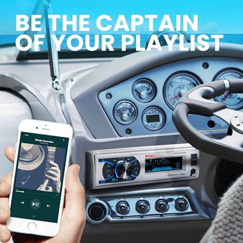 BOSS Audio Systems MCK632WB.6 Bluetooth Car Stereo Receiver with USB Port, 90W Dual Cone Speakers, Color Illumination, Weatherproofing, Media Playback, and Detachable Front Panel - Image 3