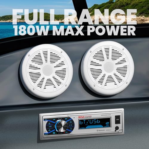 BOSS Audio Systems MCK632WB.6 Bluetooth Car Stereo Receiver with USB Port, 90W Dual Cone Speakers, Color Illumination, Weatherproofing, Media Playback, and Detachable Front Panel - Image 4