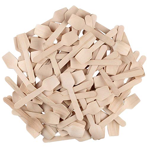 Somani Disposable Wooden Spoon Round end 100 mm | Mini Taster Spoon | Ice Cream Spoon | Pastry Spoon | Eco Friendly and bio degrdable (Pack of 100) - Image 3