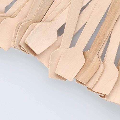 Somani Disposable Wooden Spoon Round end 100 mm | Mini Taster Spoon | Ice Cream Spoon | Pastry Spoon | Eco Friendly and bio degrdable (Pack of 100) - Image 4