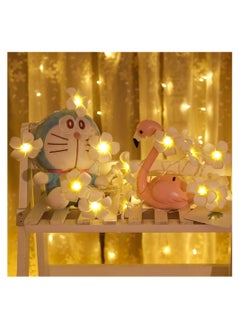 SYOSI LED Artificial Plumeria Flower String Lights Hawaiian Foam USB Powered Fairy for Bedroom Birthday Wedding Beach Party  - Image 2
