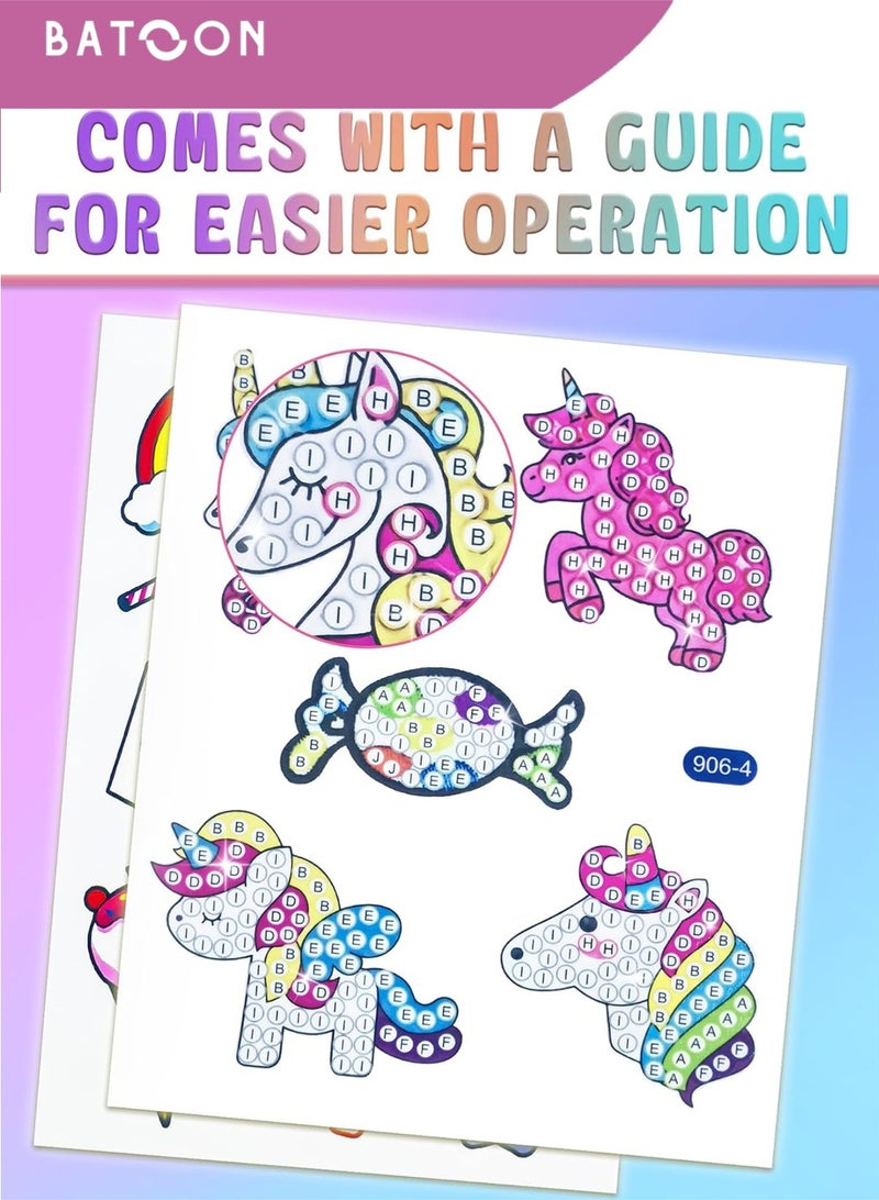 باتون مجموعات تزيين زجاجات المياه الخاصة بك للفتيات، ألعاب هدايا فنية وحرفية ممتعة للأعمار من 3 سنوات فما فوق، أعمال فنية لرسم الأحجار الكريمة، ألعاب هدايا فنية وحرفية ممتعة لأعياد ميلاد الفتيات - Image 5