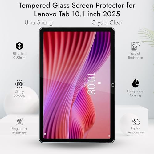 Robustrion Tempered Glass for Lenovo Tab 10.1" 2025 Screen Protector Guard for Lenovo Tab 10.1 inch Tablet TB-311FU/311XU - 1 Pack - Image 3