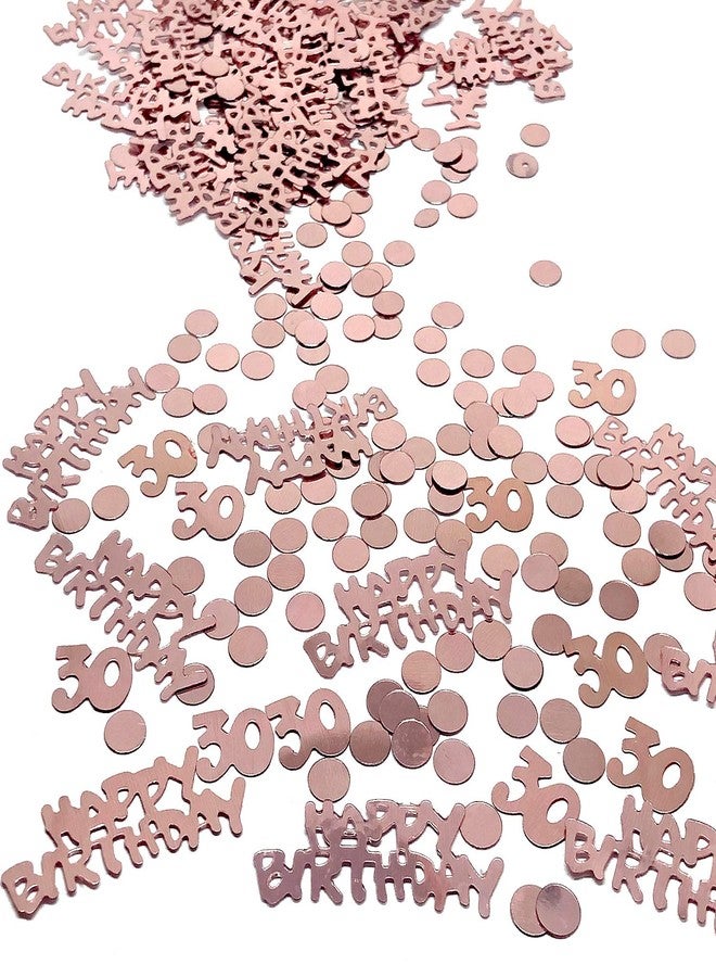 YouU 30th Rose Gold Happy Birthday Party Table Confetti - Twinkle Stars Foil Metallic Sequins Birthday Nursery Party Sprinkles Confetti Decorations 700pcs - Image 1