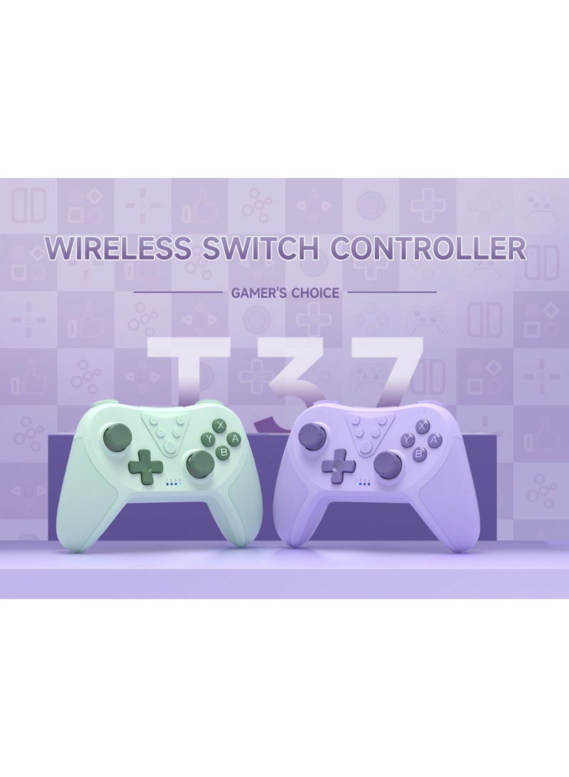 EasySMX Classic Gamepad EasySMX T37 Switch Controller Bluetooth Gaming Controller for Switch/Switch Lite/Switch OLED with 6-Axis Gyro Dual Vibration Adjustable Dual Turbo One Key Wake up Enhanced Switch Remote 400mAh Battery Light Weight Ergonomics and Anti-Slip Design - Image 3