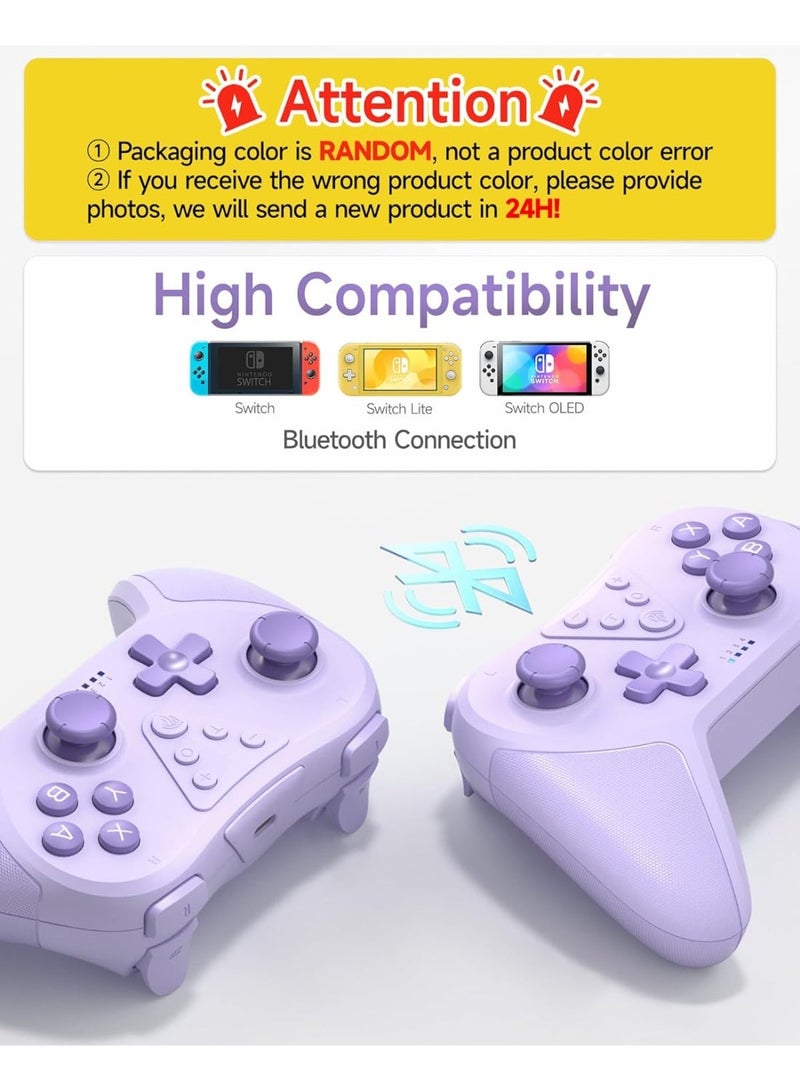 EasySMX Classic Gamepad EasySMX T37 Switch Controller Bluetooth Gaming Controller for Switch/Switch Lite/Switch OLED with 6-Axis Gyro Dual Vibration Adjustable Dual Turbo One Key Wake up Enhanced Switch Remote 400mAh Battery Light Weight Ergonomics and Anti-Slip Design - Image 4
