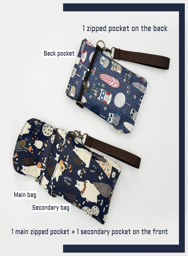 WisePoint Small Phone Purse, Polyester Crossbody Phone Purse Smartphone Crossbody Bag for Women and Girls Cell Phone Purse (bear), Blue - Image 4