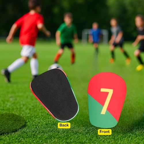 Flavizo Mini Shin Guards for Kid, Lightweight Small Shin Pads Protective Gear for Kids Youth, Comfortable Shinpad for Football Training Matches, Durable Sports Shin Guard - Image 3