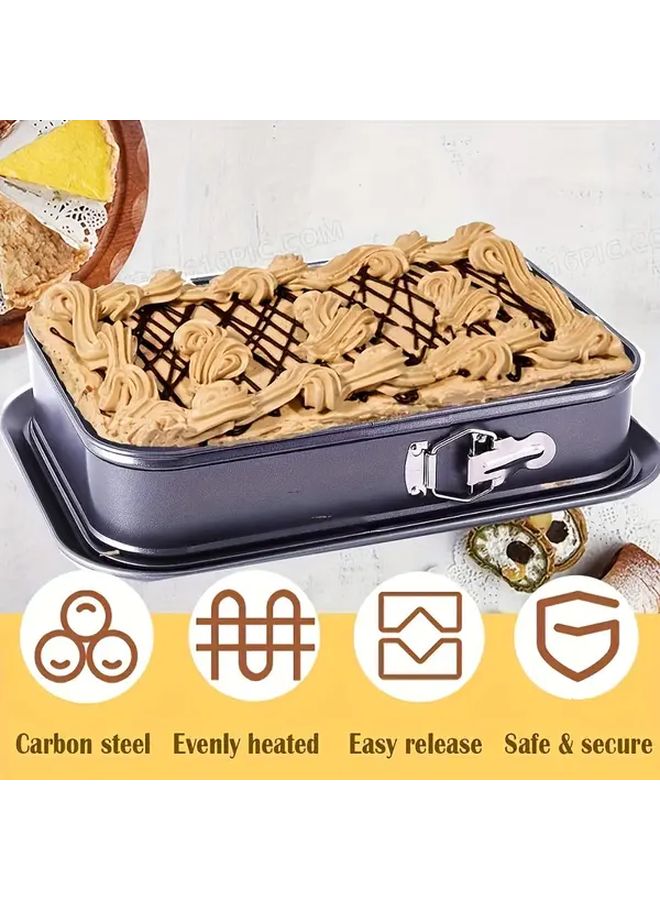 Rectangular Cake Pan Nonstick Carbon Steel Leak Proof Oven Dishwasher Safe - Image 5