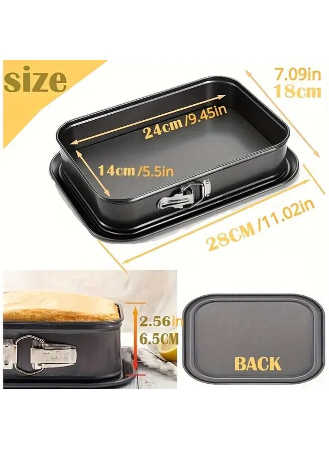 Rectangular Cake Pan Nonstick Carbon Steel Leak Proof Oven Dishwasher Safe - Image 2