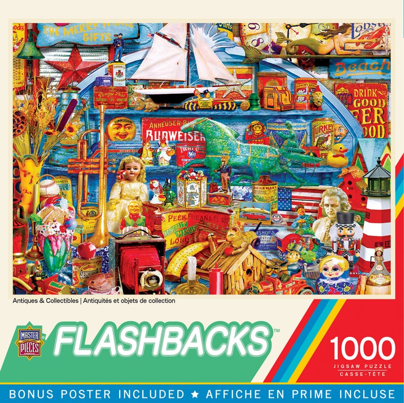 MasterPieces بازل ماستر بييس 1000 قطعة - التحف والمقتنيات - متعة للبالغين والعائلة والأطفال - إنهاء غير لامع 1925 × 2675 - Image 2
