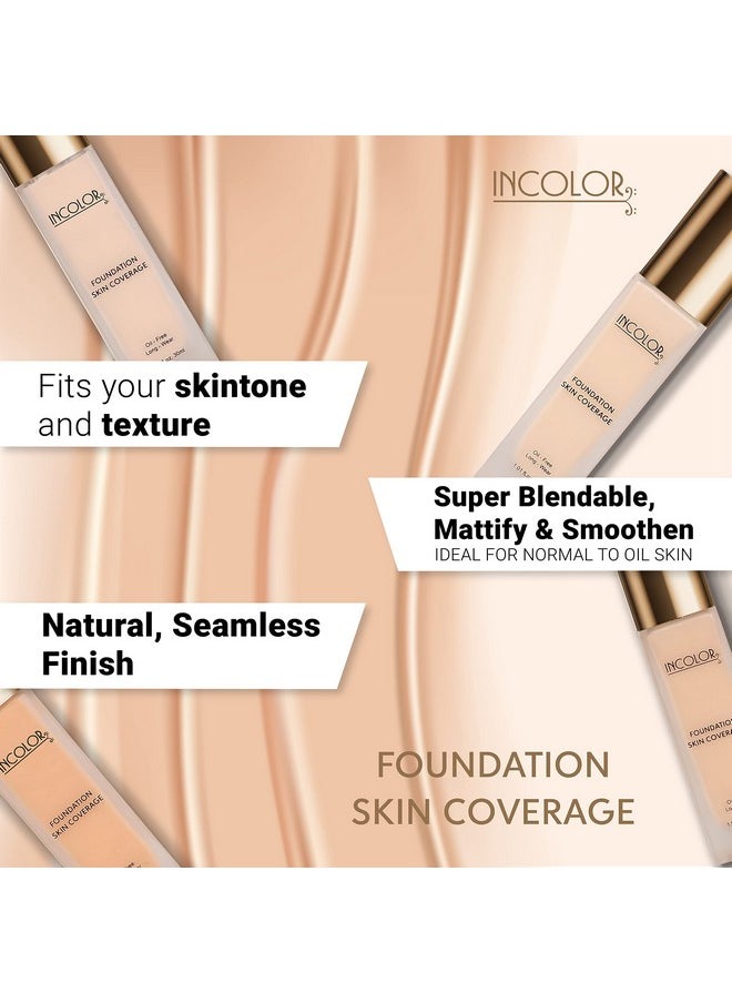 INCOLOR - Long Lasting Lightweight Natural Flawless Repair Face Makeup Liquid Matte Skin Coverage Foundation For Women (Shade No 2) - Image 1