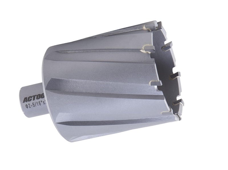 ACTOOL 2-5/16'' Diameter x 2'' Depth of Cut Carbide Tipped TCT ANNULAR Cutter with 3/4'' Weldon Shank - Image 1