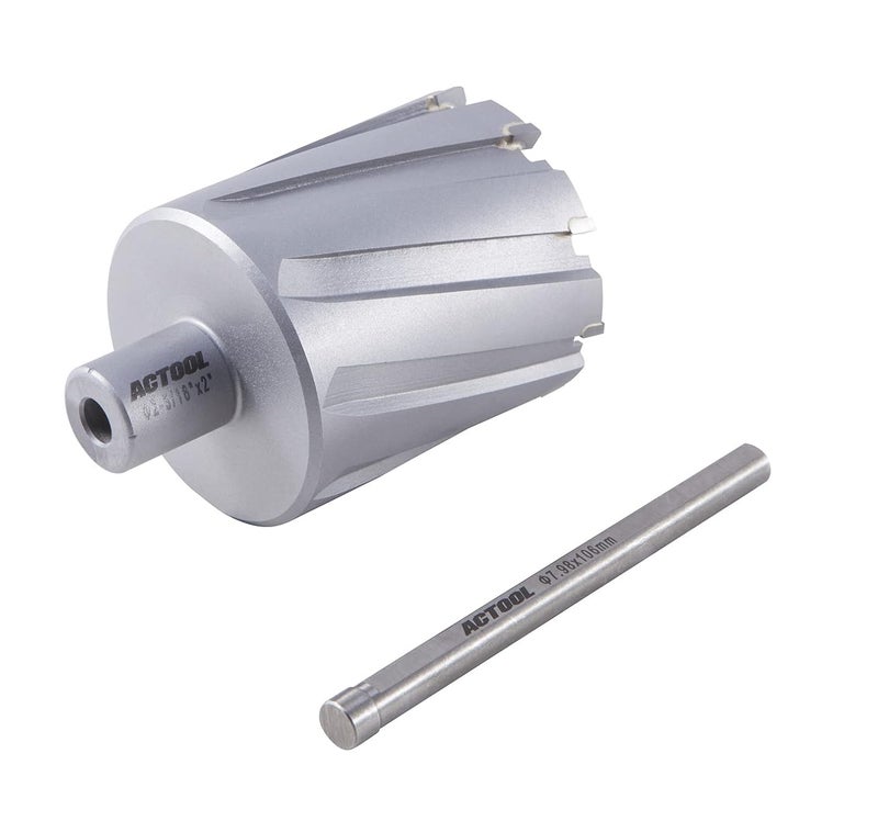 ACTOOL 2-5/16'' Diameter x 2'' Depth of Cut Carbide Tipped TCT ANNULAR Cutter with 3/4'' Weldon Shank - Image 3