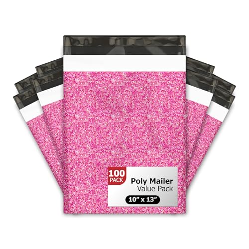 Pro Supply Global 10x13 (100) Pink Confetti Valentine's Day Designer Poly Mailers Waterproof Self Sealing Tear Resistant Polymailers Shipping Envelopes Premium Printed Bags For Small Businesses - Image 1