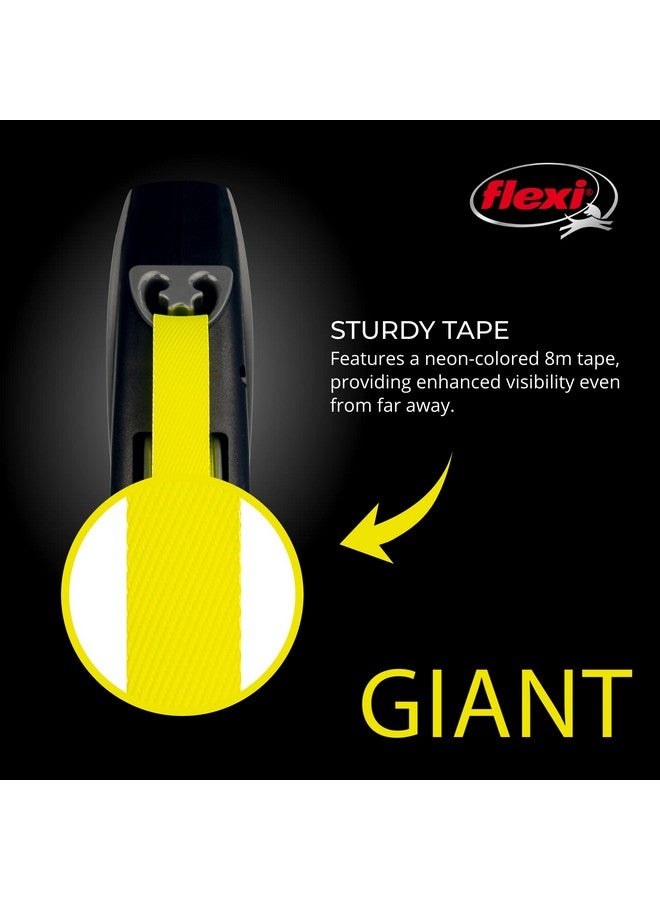 فلكسي مقود فليكسي العملاق القابل للسحب للكلاب متوسطة الحجم حتى وزن 22 كجم - 7.5 متر، أسود | مقود مانع للتشابك للمشي مع فرامل بيد واحدة، وإيقاف مؤقت، وقفل | منتج ألماني عالي الجودة - Image 4