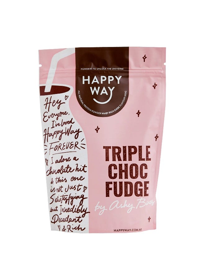 HappyWay مسحوق بروتين واي ثلاثي الشوكولاتة 500 جرام - Image 1
