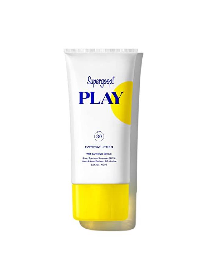 Supergoop! Play Everyday SPF 30 Lotion 5.5 Oz Reef Friendly Broad Spectrum Sunscreen For Sensitive Skin Water & Sweat Resistant Body & Face Sunscreen - Image 2