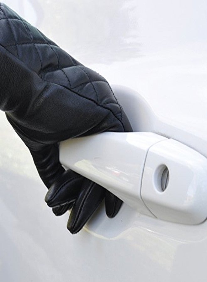 MoDA Ms. Rocky Women Leather Quilted Fashion Driving Winter Gloves - Image 3