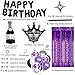 Nigifter Purple and Black Birthday Decorations for Men Women Purple Happy Birthday Decorations for Boys Girls Happy Birthday Banner Balloons Decoration for Him Her Bday Party Balloons Backdrop Supplies - Image 4