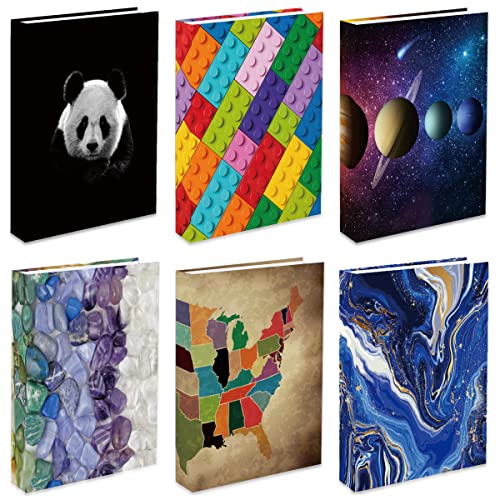 ARTLYMERS 6 Pack Stretchable Book Covers, Jumbo Book Sleeves for Hardcover Books Textbooks up to 9 x 11 Inches, Reusable, Washable and Protective Textbook Covers for School Kids Boys Girls - Image 1