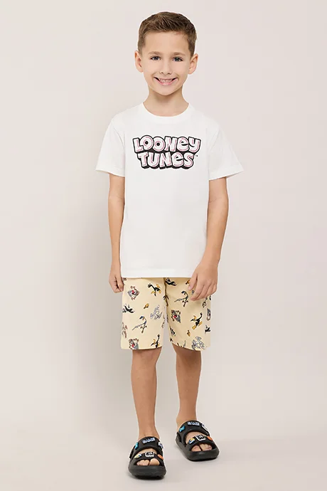 أر أند بي Looney Tuned Printed Shorts Pyjama Set