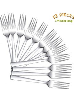 Kitchen Dinner Forks Set Of 12 8 Inch Stainless Steel Forks For Home  - Image 2