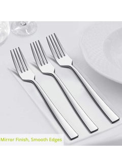 Kitchen Dinner Forks Set Of 12 8 Inch Stainless Steel Forks For Home  - Image 1