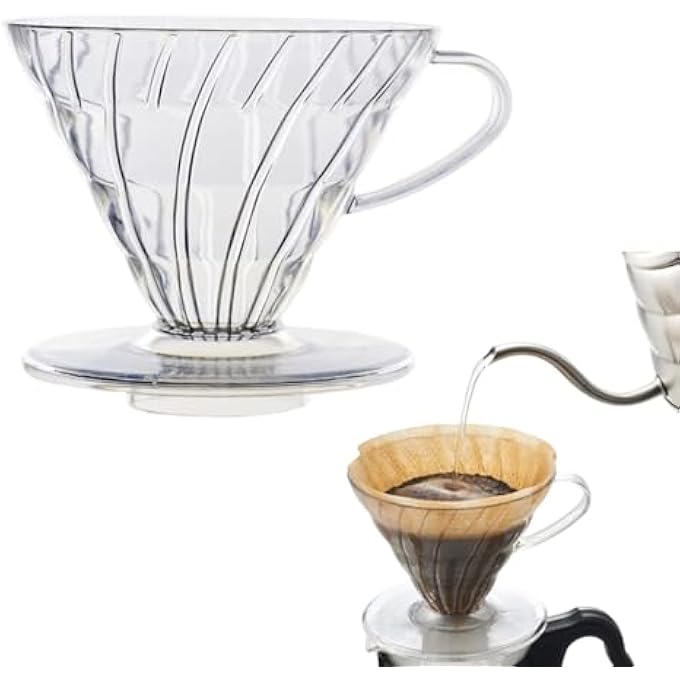 Goodern Coffee DripperPlastic Coffee Dripper With Filter Cup Coffee Spiral Layers Drip Maker Cone Homemade Brew Coffee Dripper Fits All Coffee Cups Coffee Filter Mug For HomeCafeRestaurant - Image 2