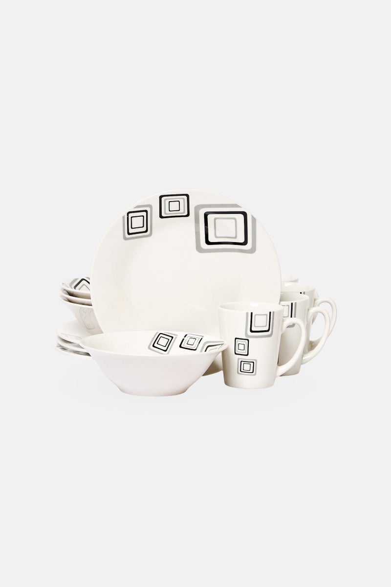 Gibson Home 12 Pieces Ceramic Dinnerware Set, Multicolor - Image 1