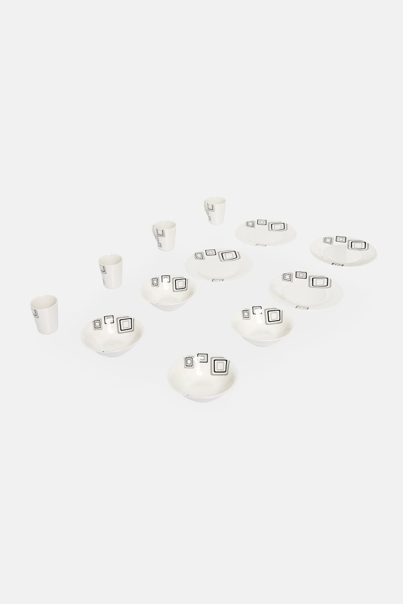 Gibson Home 12 Pieces Ceramic Dinnerware Set, Multicolor - Image 5