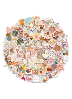 Mumoo Bear Mumoo Bear Pack of 200 Boho Stickers for Laptop, Phone, Water Bottle, Skateboard, Suitcase, Guitar, Pad, Cute Aesthetic Vinyl Stickers, Waterproof, Scrapbook Stickers  - Image 1