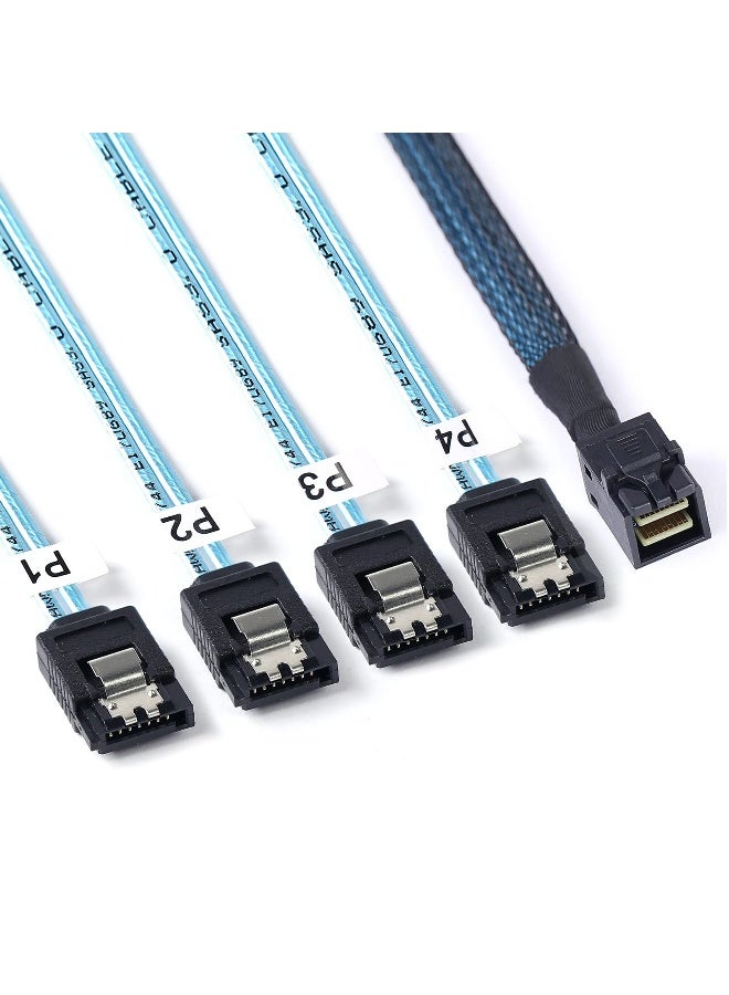 ADCAUDX SFF8643 to SATA05M Mini SAS to SATA Forward Breakout Cable Mini SAS HD SFF8643 Controller to Hard Drive 16FT - Image 1