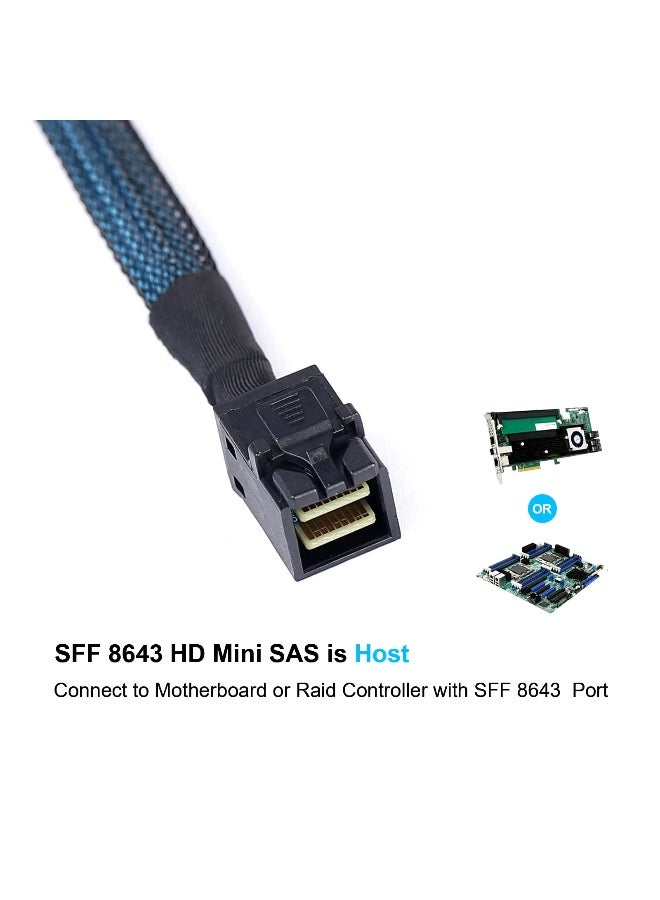 ADCAUDX SFF8643 to SATA05M Mini SAS to SATA Forward Breakout Cable Mini SAS HD SFF8643 Controller to Hard Drive 16FT - Image 3