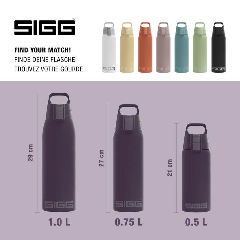 SIGG - Insulated Water Bottle - Shield Therm One Nocturne - Suitable For Carbonated Beverages - Leakproof - Dishwasher Safe - BPA Free - 90% Recycled Stainless Steel - Pink - 25 Oz - Image 5