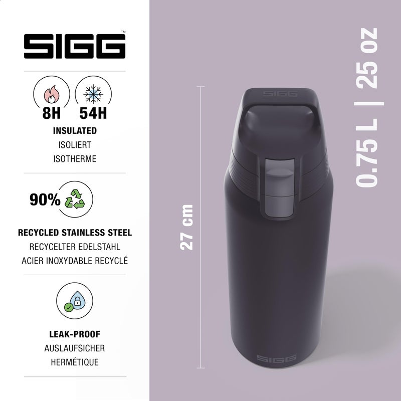 SIGG - Insulated Water Bottle - Shield Therm One Nocturne - Suitable For Carbonated Beverages - Leakproof - Dishwasher Safe - BPA Free - 90% Recycled Stainless Steel - Pink - 25 Oz - Image 2