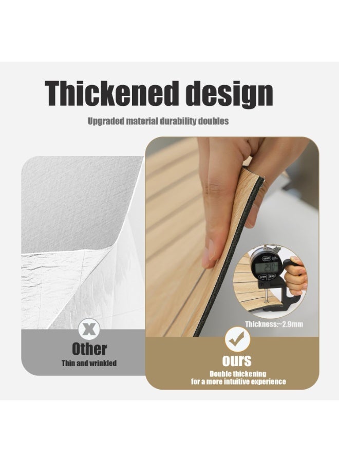 موثوقية التنبؤ ألواح حائط ثلاثية الأبعاد من الرغوة بمظهر خشب الحبوب، قابلة للنزع واللصق، 300 سم × 40 سم، غطاء حائط زخرفي ذاتي اللصق لتزيين المنزل، غرفة المعيشة، غرفة النوم، خلفية التلفزيون - ورق حائط رغوي سهل التركيب - Image 5