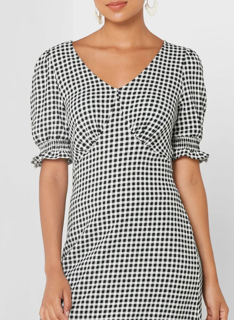 DOROTHY PERKINS Gingham Wrap Front Dress