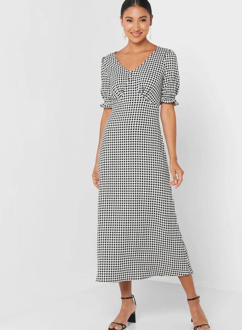 DOROTHY PERKINS Gingham Wrap Front Dress