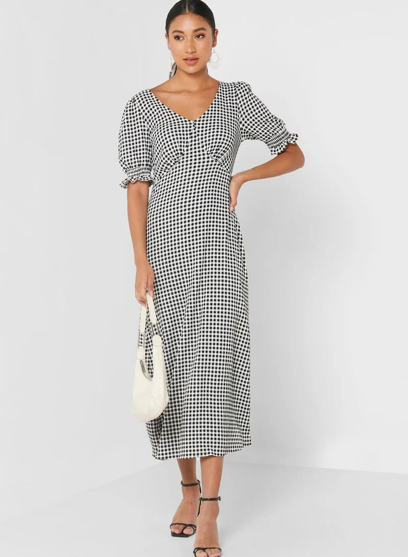 DOROTHY PERKINS Gingham Wrap Front Dress