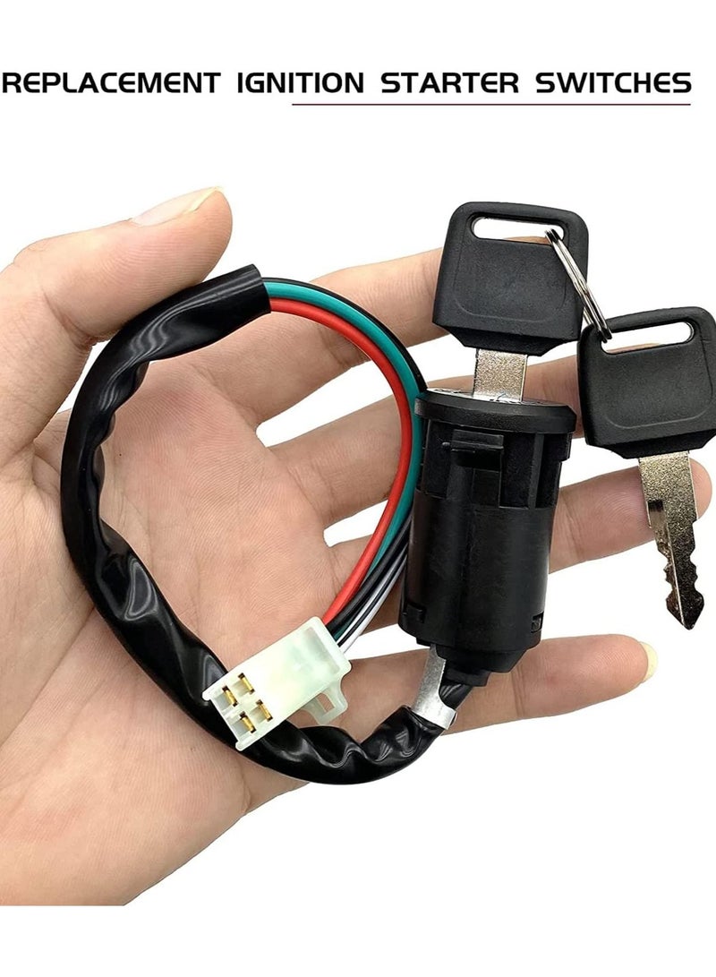 Ignition Switch with Key 4 Wire for TaoTao Buyang Coolsport Kazuma Sunl Coolster 50cc 70cc 90cc 110cc 125cc 150cc 200cc 250cc Quad Super Pocket Dirt Bike ATV & Scooters - Image 2
