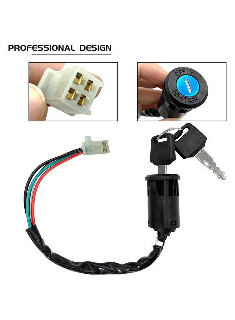 Ignition Switch with Key 4 Wire for TaoTao Buyang Coolsport Kazuma Sunl Coolster 50cc 70cc 90cc 110cc 125cc 150cc 200cc 250cc Quad Super Pocket Dirt Bike ATV & Scooters - Image 3