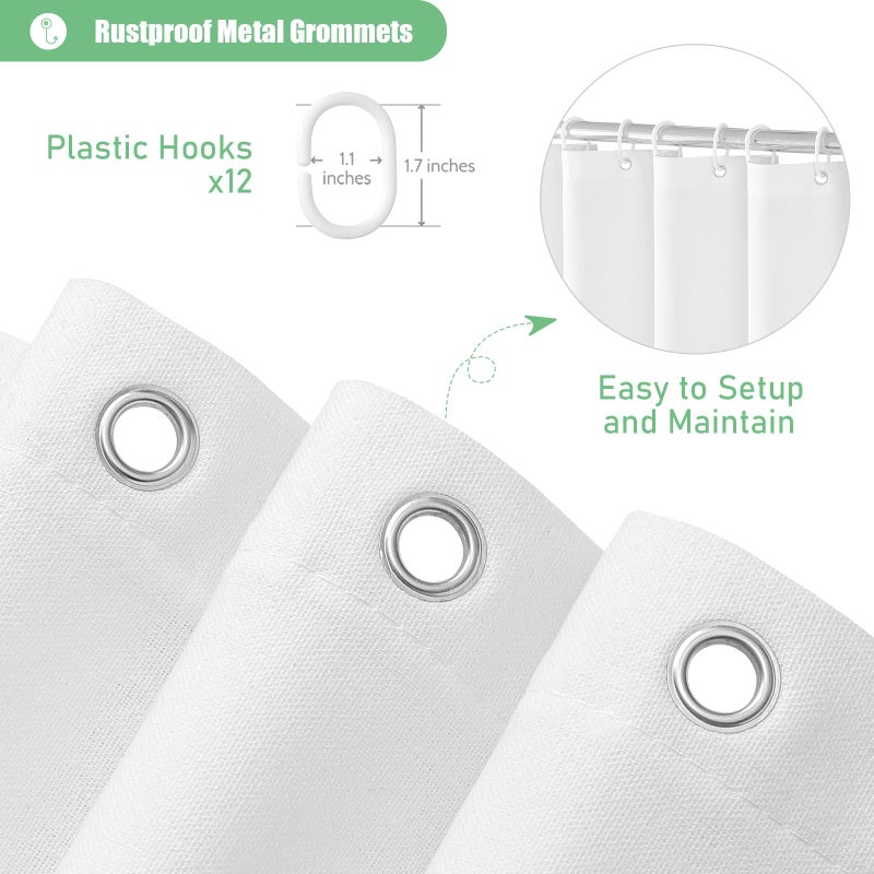 Dynamene الستائر دش طويلة دش طويلة 84 بوصة مزرعة طويلة بوهو مخطط شريط شرابة الستائر دش الحمام الطويل بوهيميان الستار القماش الدش الستار مع السنانير الرمادية 72x84 - Image 4