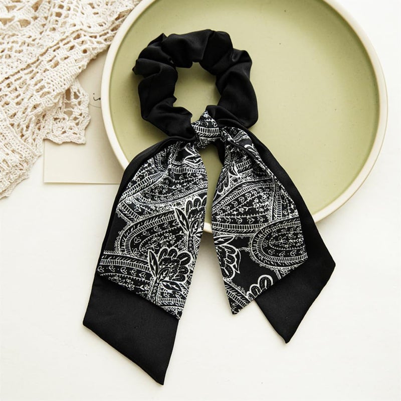 Melodio 2 Pcs Fluttering Flower Hair Ring Satin Hair Rope Fashion Bow Hair Rope Hair Accessories - Image 4