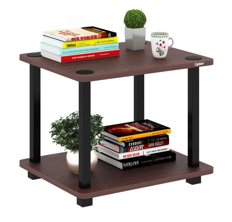 Captiver Samrat Engineered Wood Stool Bed Side Tea Table 38X46X334 CM Wenge Living Room Kitchen Drying Library Office Corner Shelves Multipurpose Storage Racks Organizer