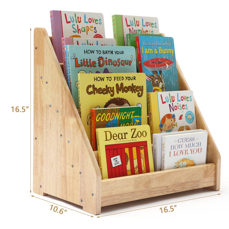 Nuoex Montessori Bookshelf for Toddler 1-5 Years, Kids Wooden 5-Tier Front Facing Book Display Shelf with Chalkboard for Bedroom,Playroom,Classroom,Book Rack Organizer, Natural - Image 4